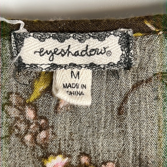 Eyeshadow Blouse Brown with Floral Print Sz: M - Picture 3 of 16